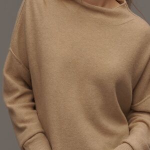 Anthropologie Tan Cowl Neck Sweater